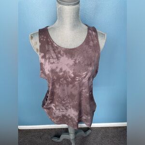 90 Degree By Reflex Purple Tie-Dye Tank Top